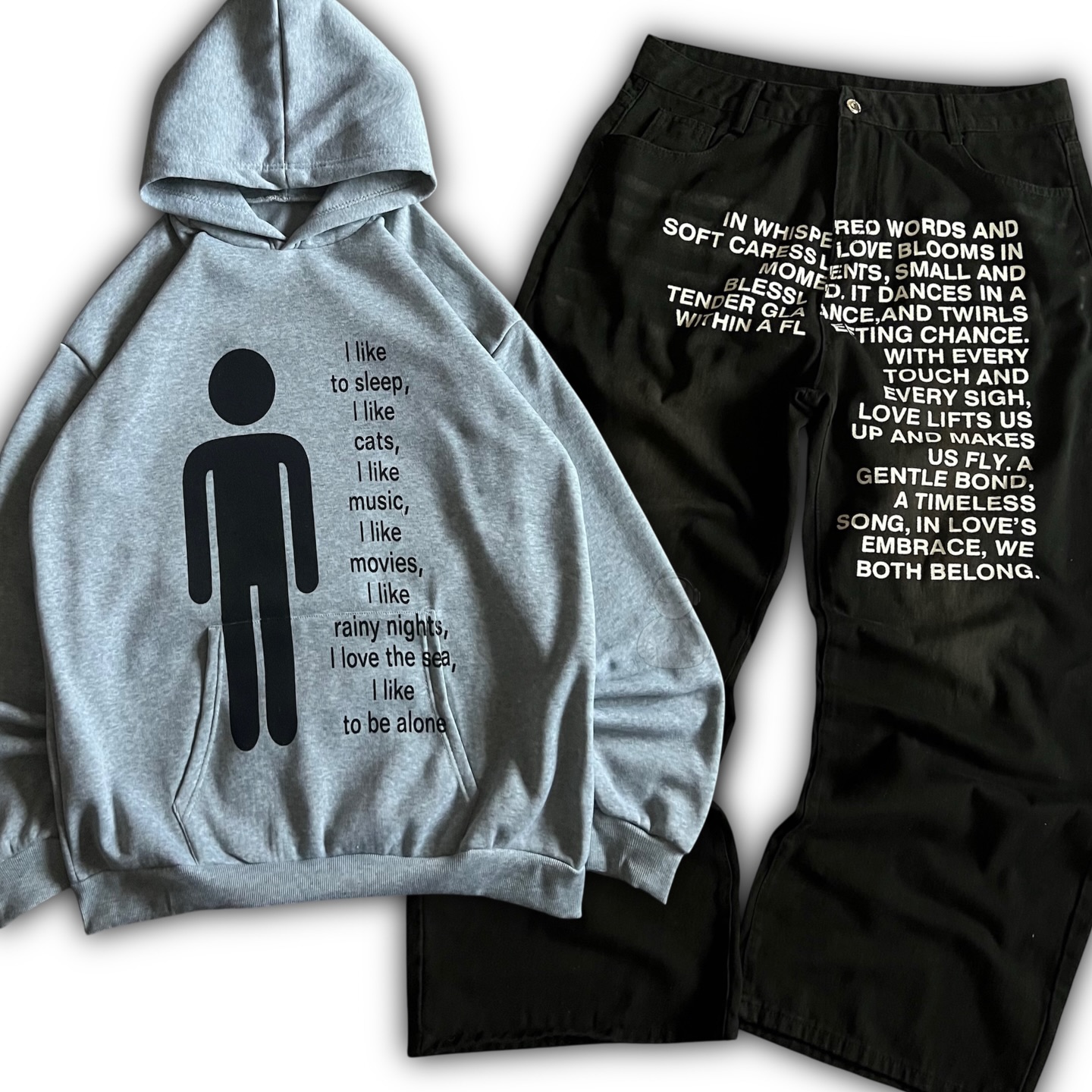 Street Fashion American - American Pattern Letter Jeans Y2K Men