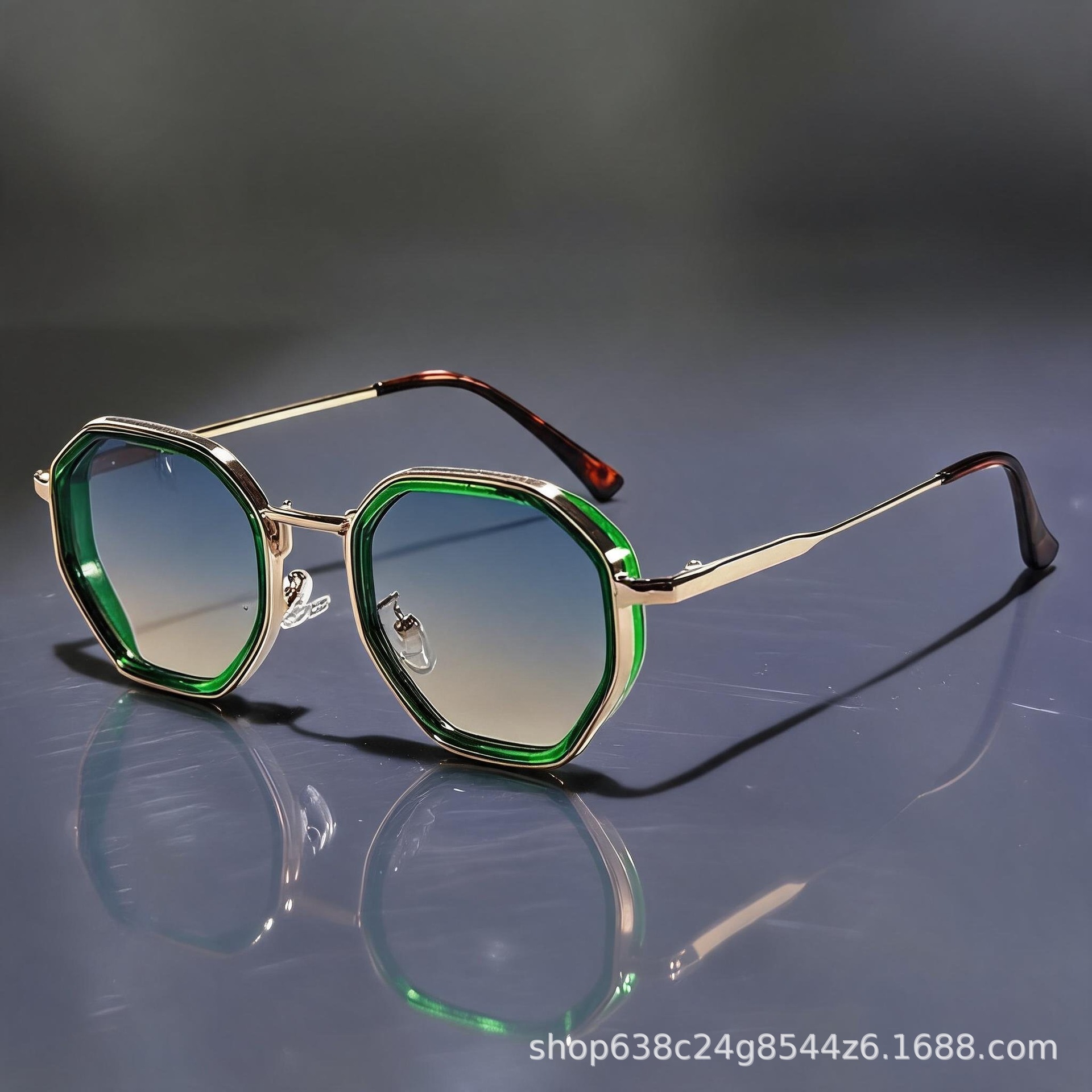 Street Fashion High End - Metal Polygon Retro Sunglasses Old Money