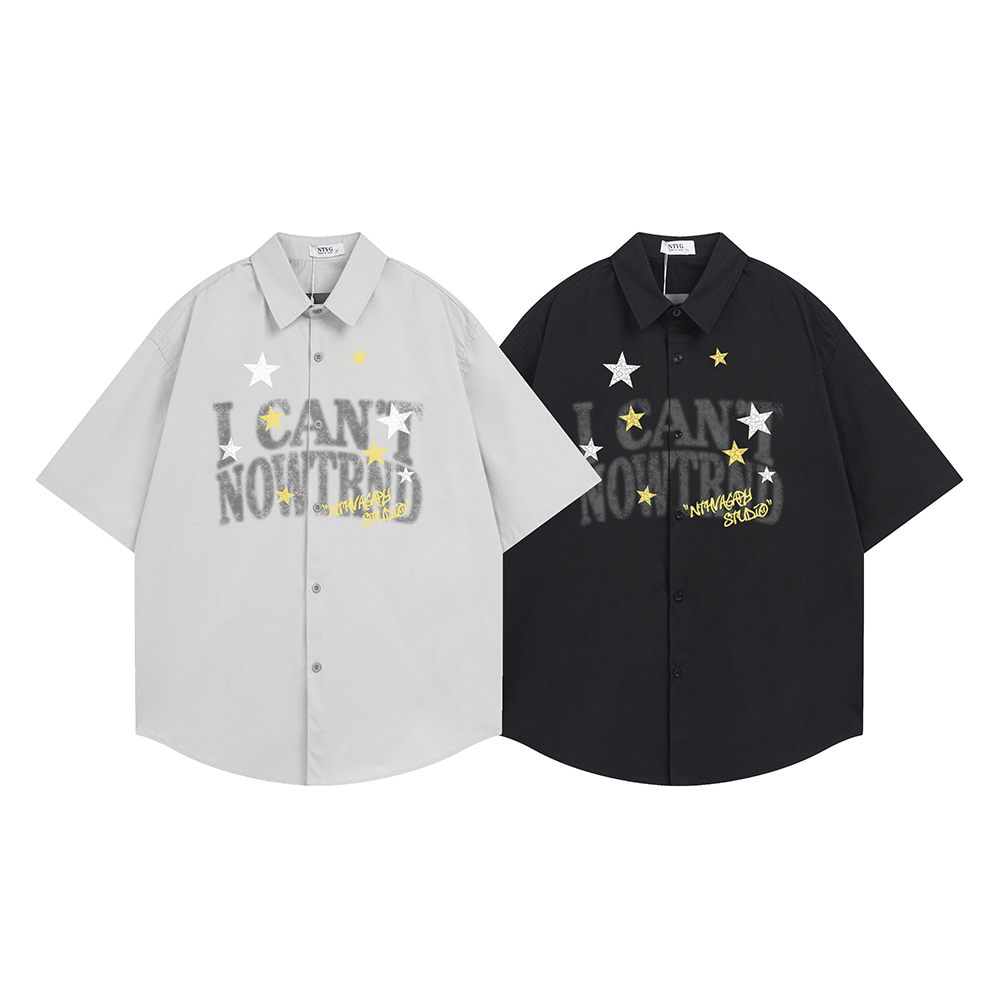 Street Fashion Reviews - Funny Print Fashion Shirt Short Sleeve