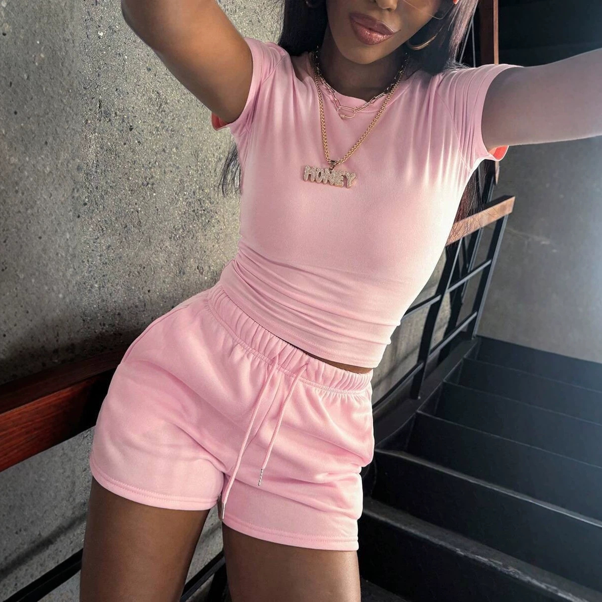 Street Fashion China Girl - Fashion Women's 2-piece Slim Fit Short