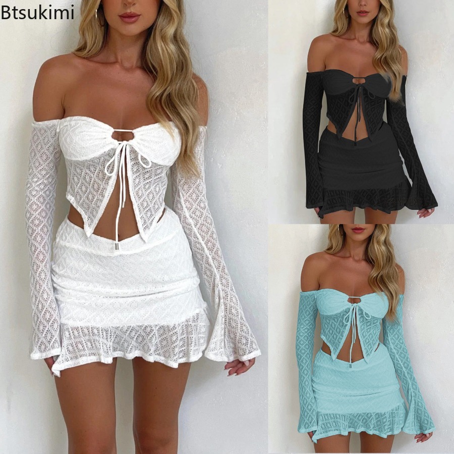 Street Fashion News - New Women's Sexy 2-Piece Sets Off-Shoulder