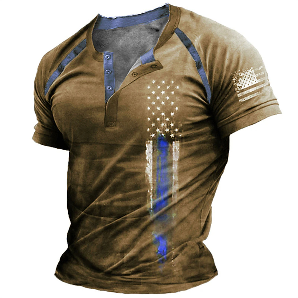 Street Fashion American - Funny 3D American Flag Print Men's