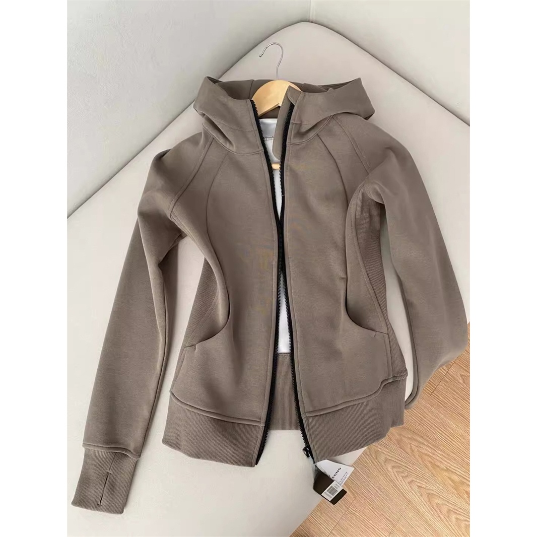 Fashion Street Yoga - Women's Fitted Hoodie Jacket Yoga Top