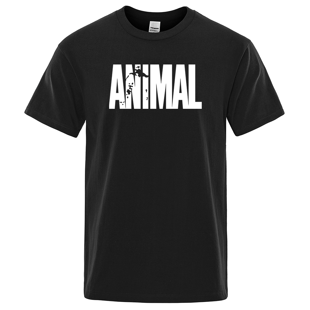 Street Fashion Asian Men - Asian Size Fashion ANIMAL Letter Print