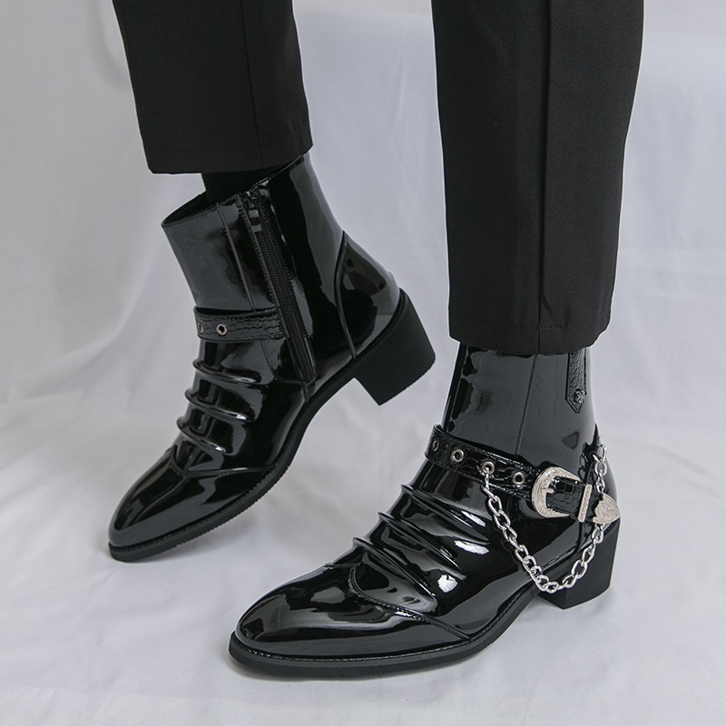 Street Fashion High End - Fashion Side Zipper High Top Men's