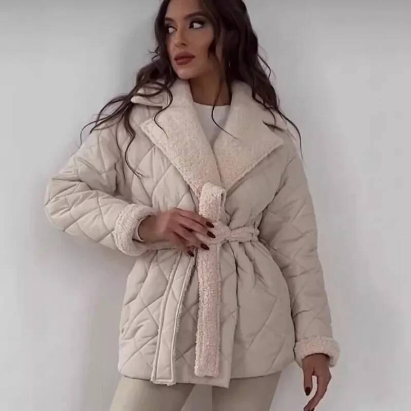 Elegant Quilted With Faux Fur  - đánh giá và giá Street Fashion Taiwan