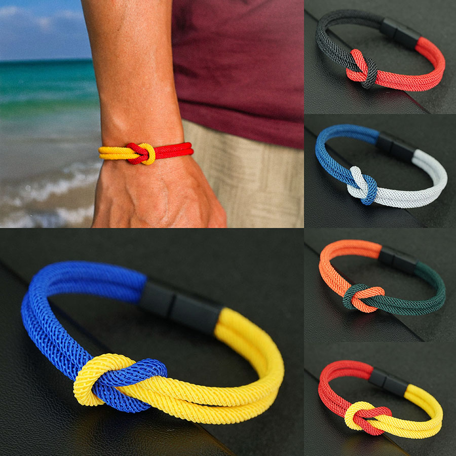 5 Styles Men Rope Bracelet Tru - đánh giá và giá Street Fashion In Milan