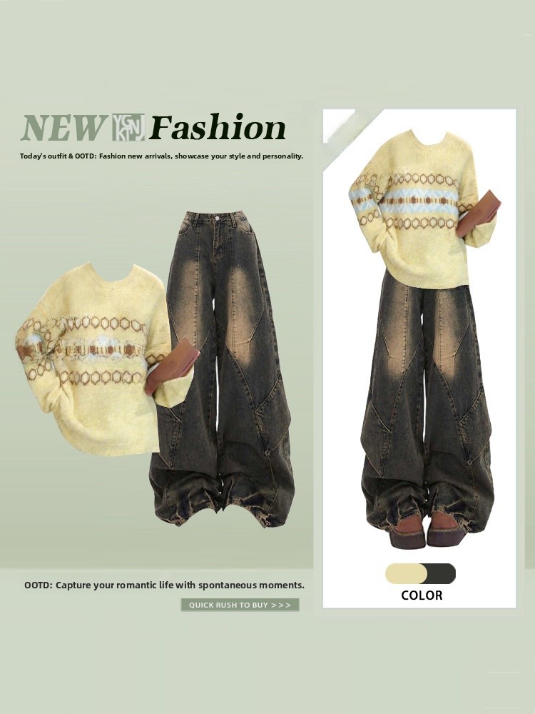 American Retro Geometric Yello - đánh giá và giá Street Fashion High End