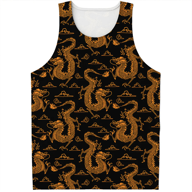 Chinese Dragon Pattern Tank To - đánh giá và giá Street Fashion In Chinese