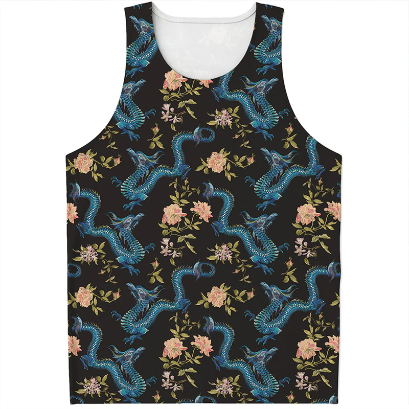 Chinese Dragon Pattern Tank To - đánh giá và giá Street Fashion In Chinese