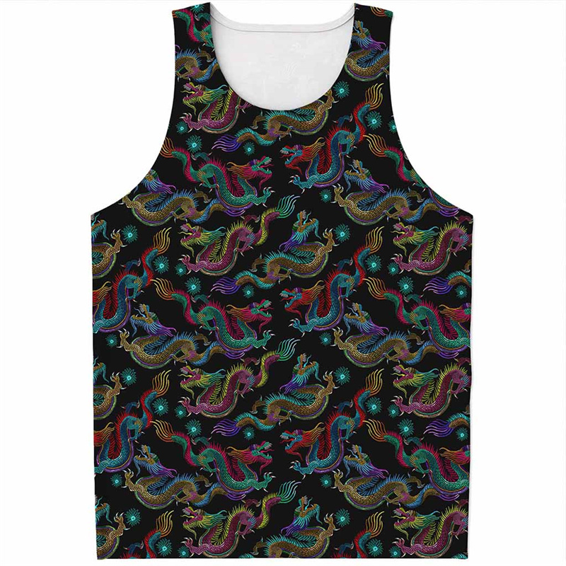 Chinese Dragon Pattern Tank To - đánh giá và giá Street Fashion In Chinese
