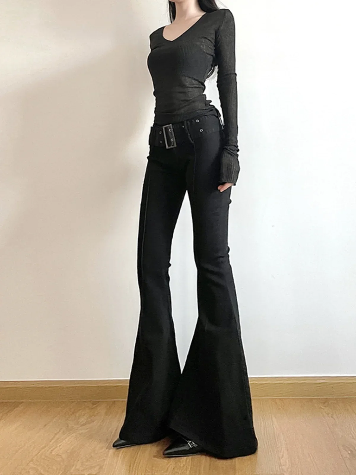 Women's Black Jeans Flare Pant - đánh giá và giá Fashion Street Yoga