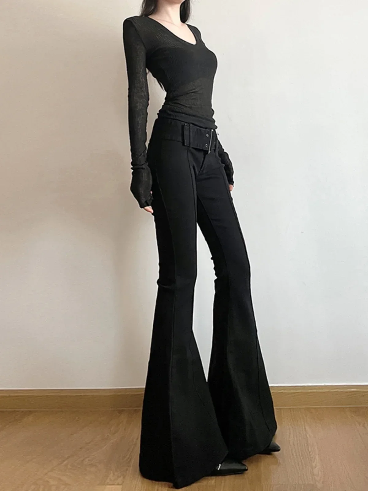 Women's Black Jeans Flare Pant - đánh giá và giá Fashion Street Yoga