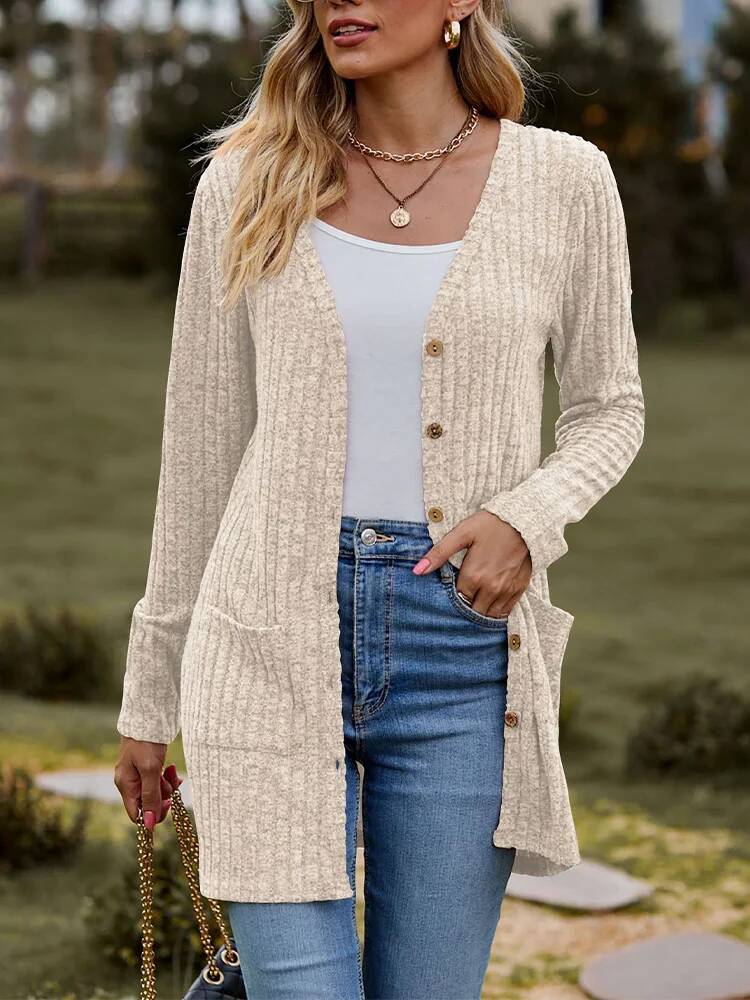 Button Solid Color Long Sleeve - đánh giá và giá Street Fashion Taiwan