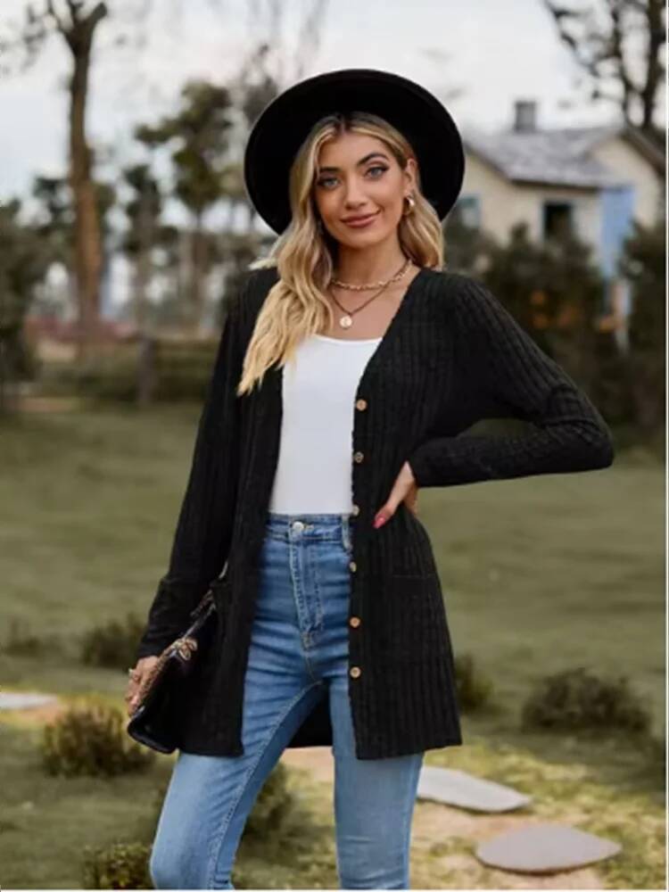 Button Solid Color Long Sleeve - đánh giá và giá Street Fashion Taiwan