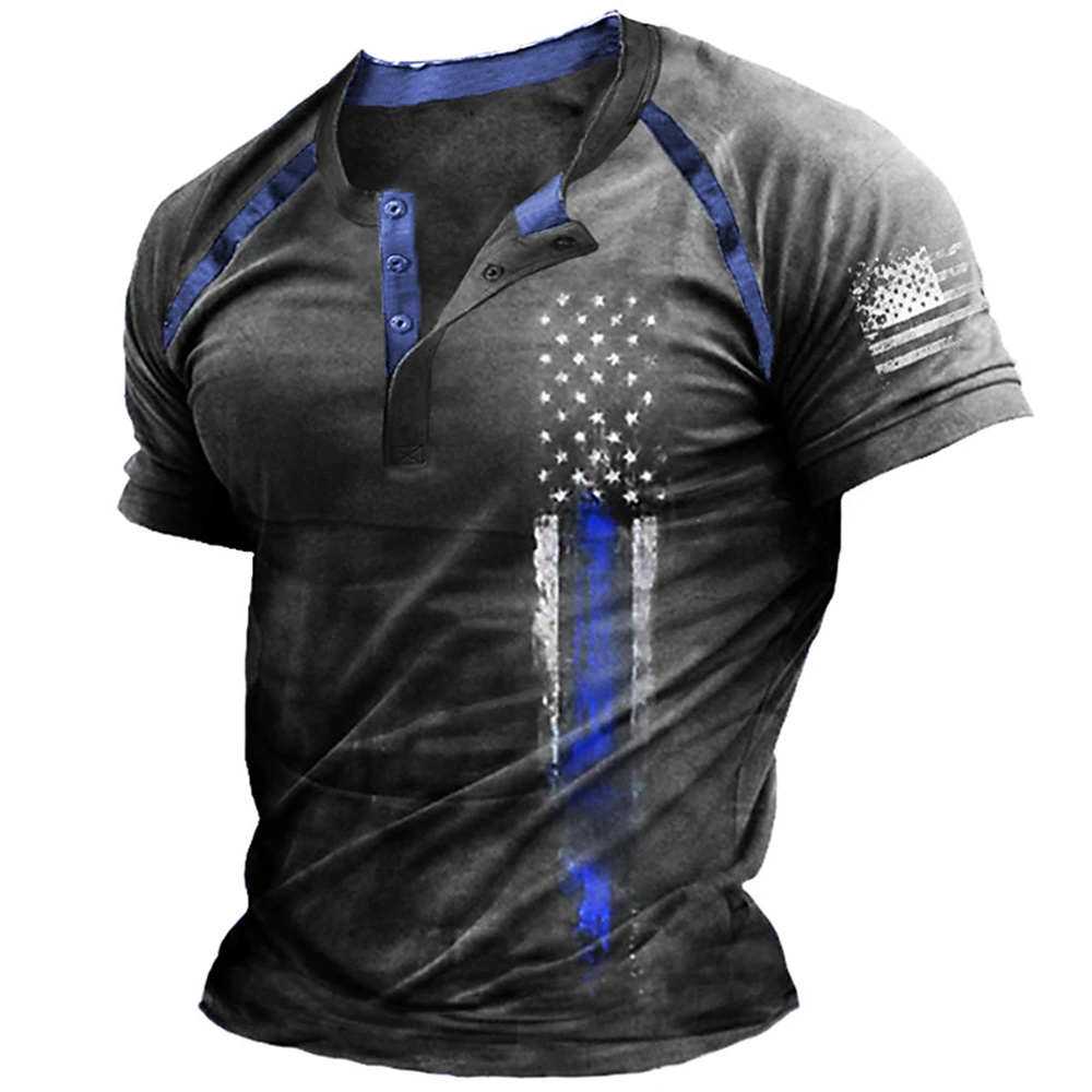 Funny 3D American Flag Print M - đánh giá và giá Street Fashion American