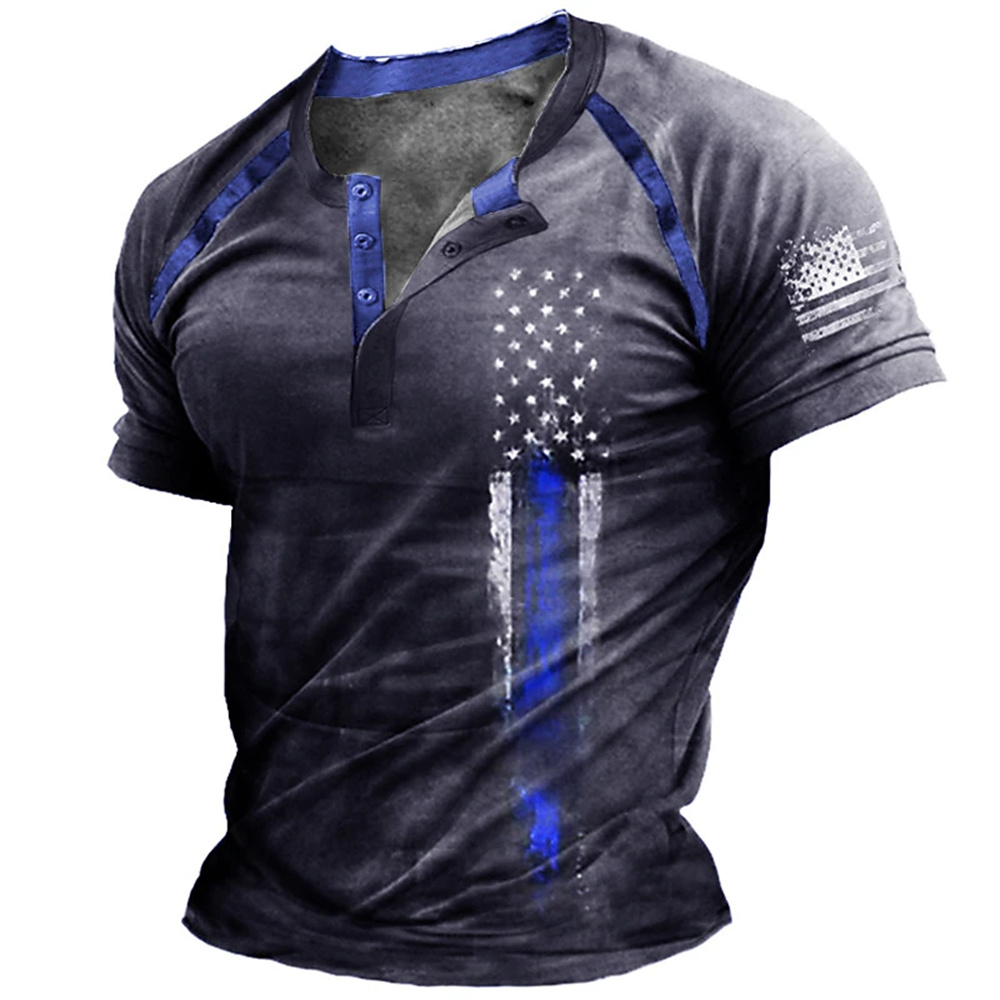 Funny 3D American Flag Print M - đánh giá và giá Street Fashion American