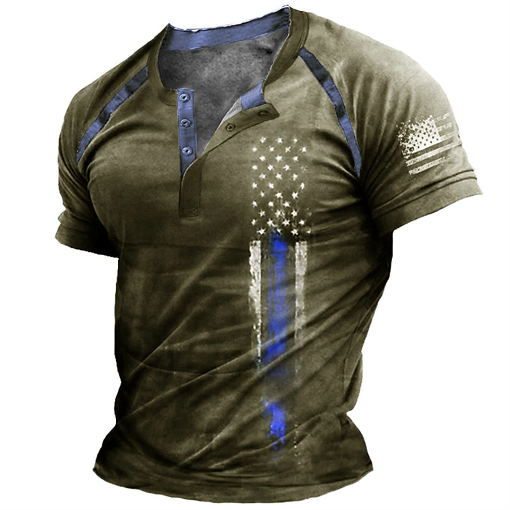 Funny 3D American Flag Print M - đánh giá và giá Street Fashion American