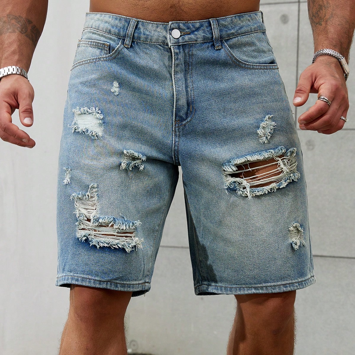 New Fashion Mens Ripped Short  - đánh giá và giá Street Fashion News