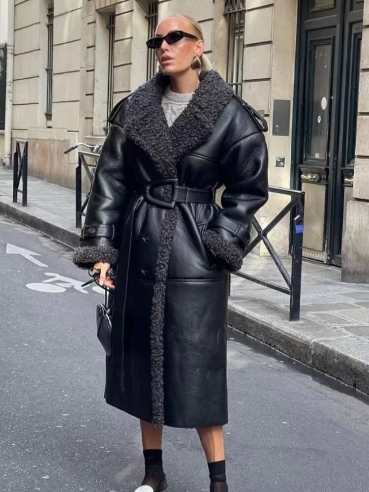 Faux Fur Leather Jacket Women  - đánh giá và giá Street Fashion Taiwan