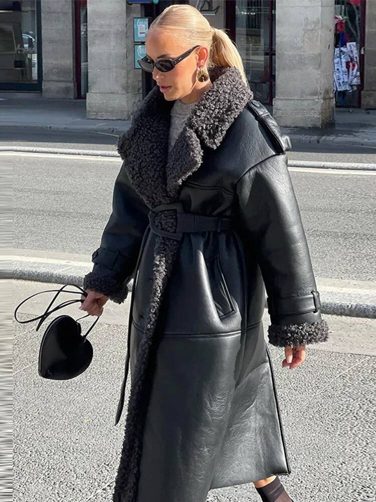 Faux Fur Leather Jacket Women  - đánh giá và giá Street Fashion Taiwan