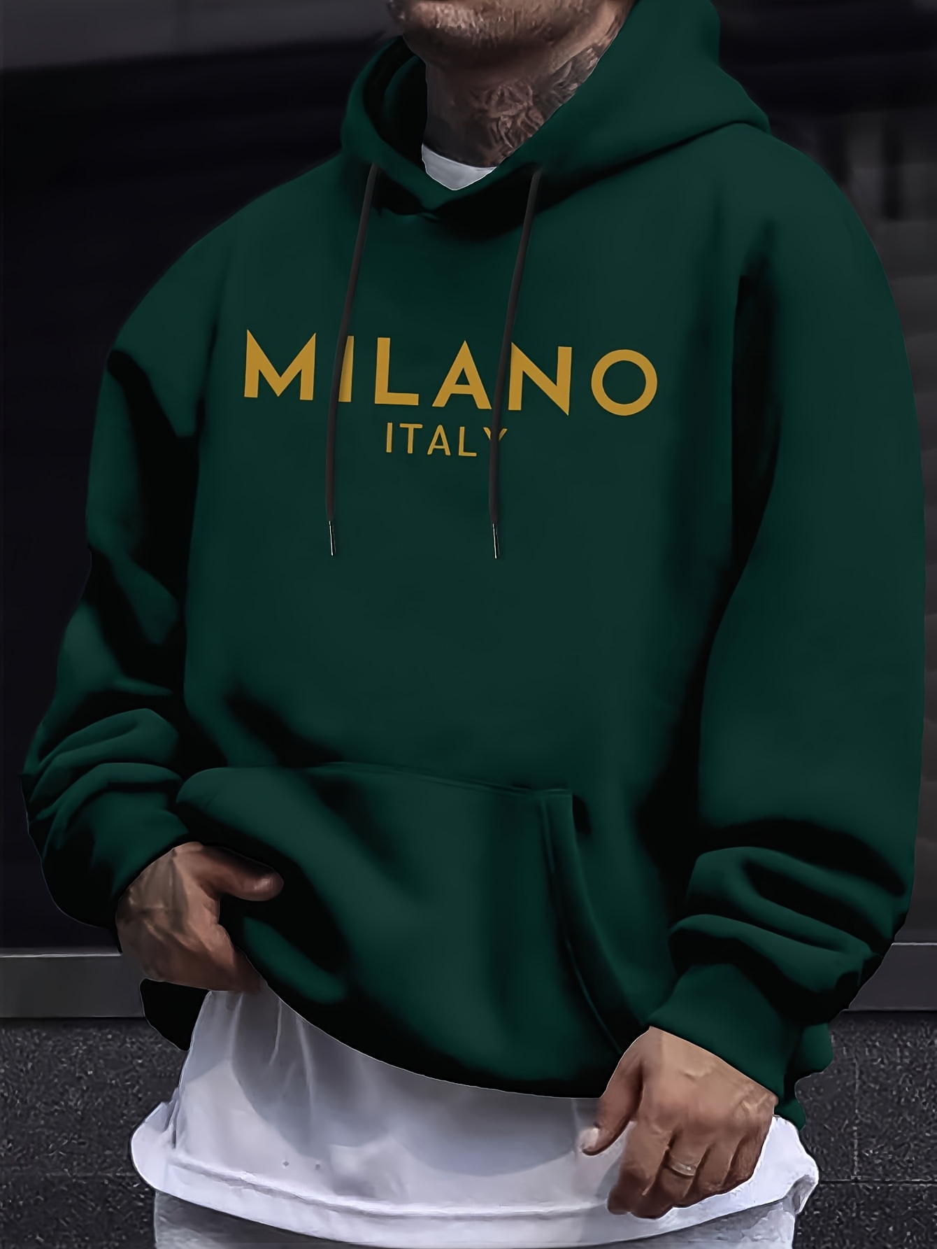 Milan Letter Men Women Hoodie  - đánh giá và giá Street Fashion In Milan