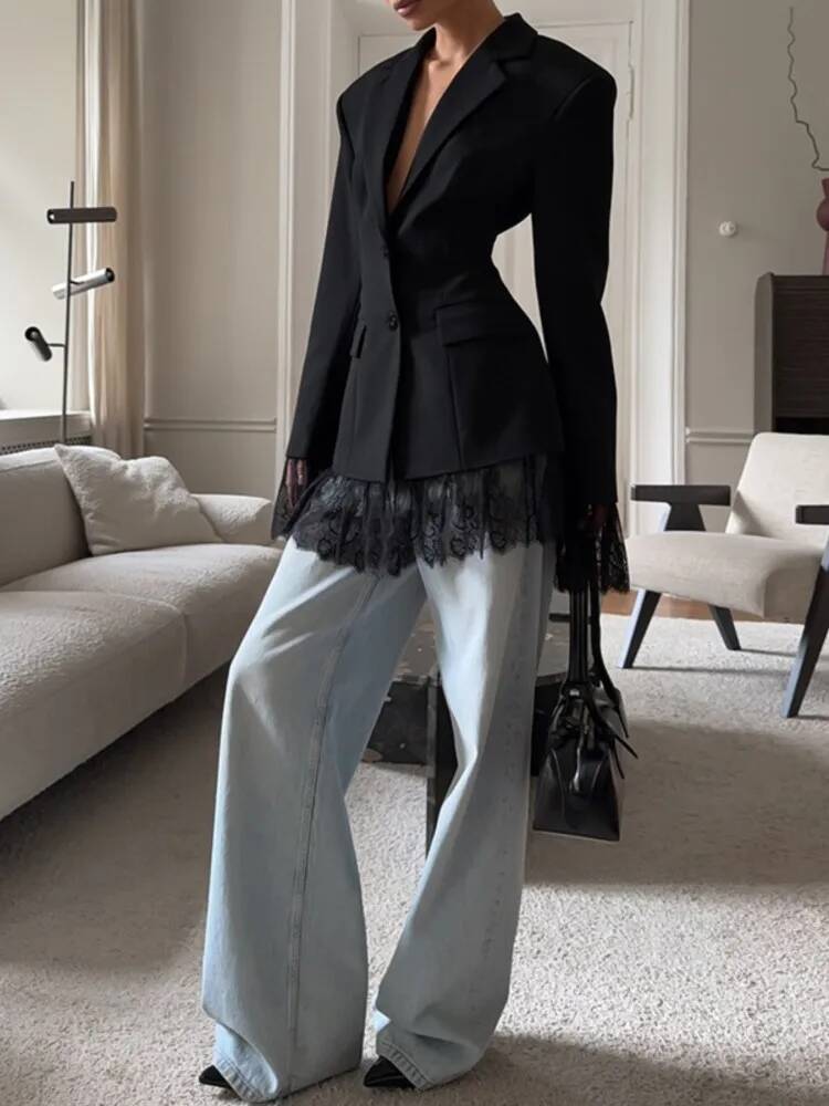 Elegant Lace Blazer Coat Women - đánh giá và giá Street Fashion Taiwan