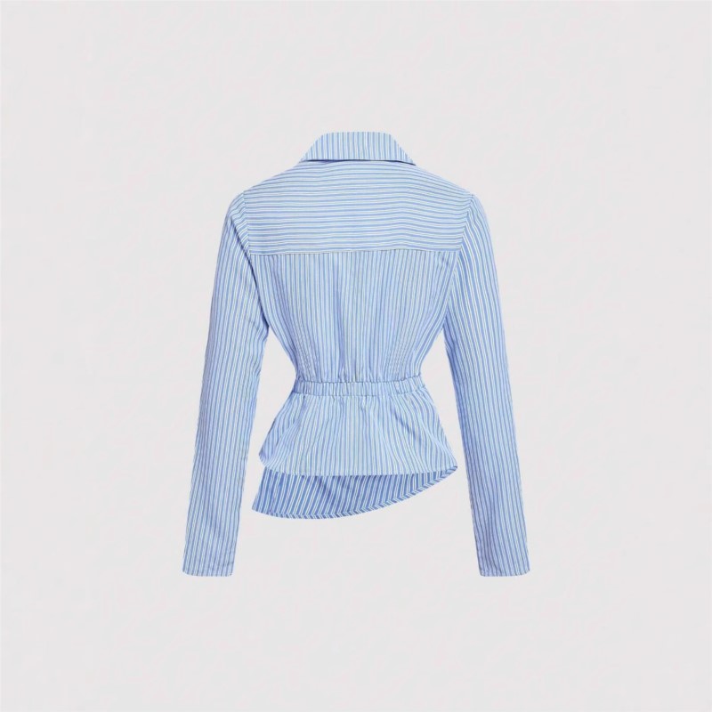 Fashion Striped Shirt For Fema - đánh giá và giá Street Fashion China Girl