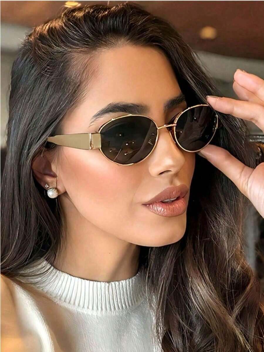 New Retro High-End Metal Oval  - đánh giá và giá Street Fashion High End