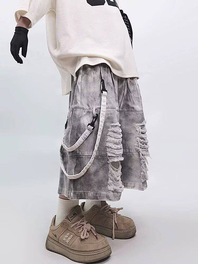 Retro Hip-hop Men's Ripped Jea - đánh giá và giá Street Fashion American