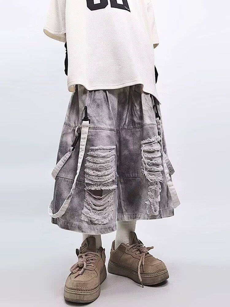 Retro Hip-hop Men's Ripped Jea - đánh giá và giá Street Fashion American