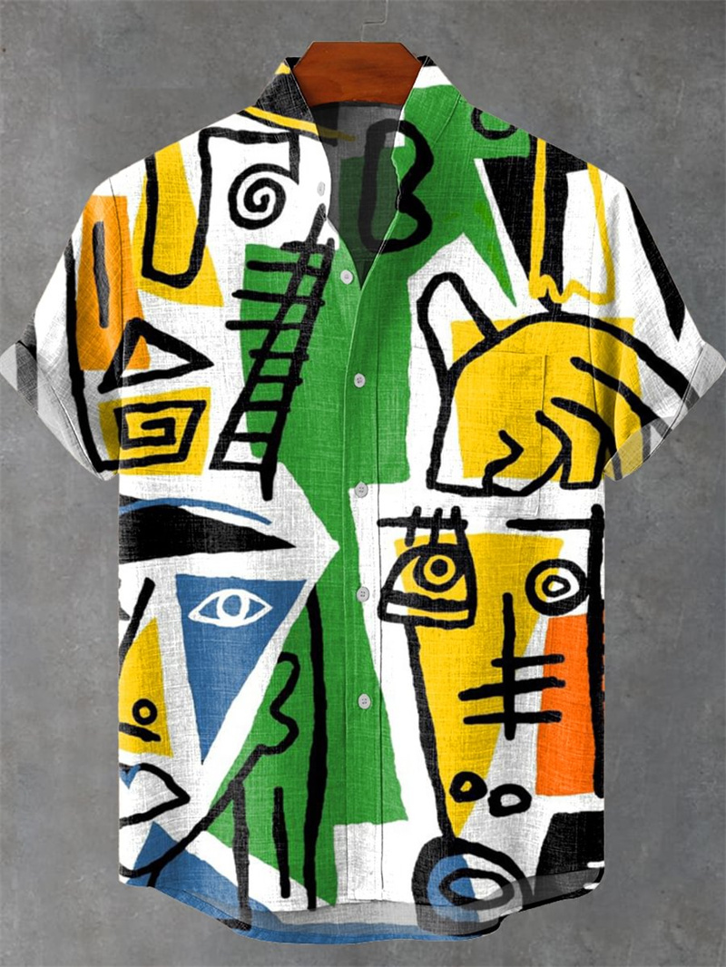 Men's Short Sleeve Shirt 3D Pr - đánh giá và giá Street Fashion Shanghai