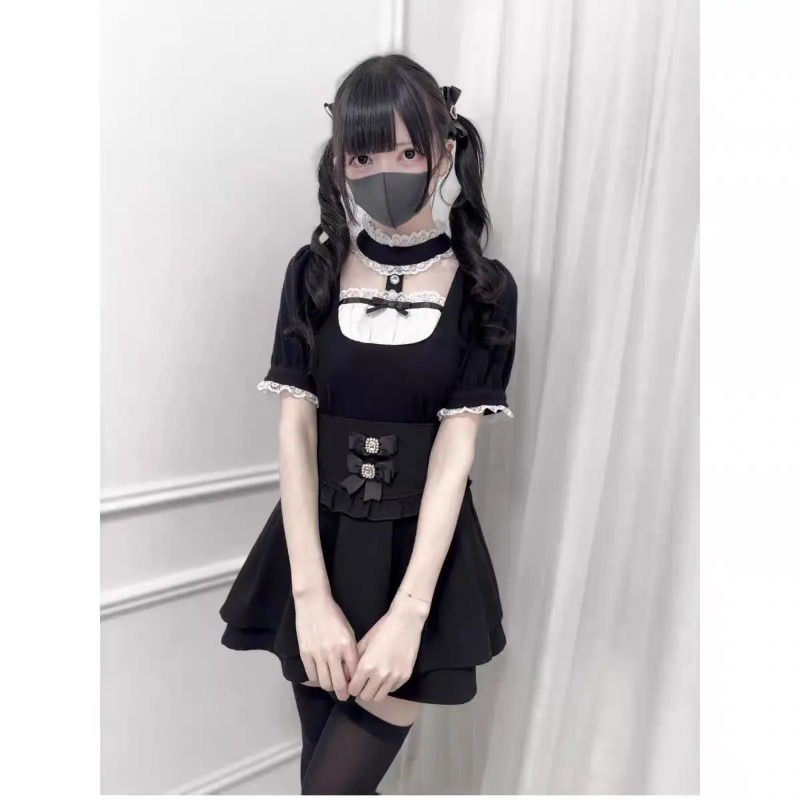 Gothic Sweet Ruffle Lace Plaid - đánh giá và giá Street Fashion China Girl